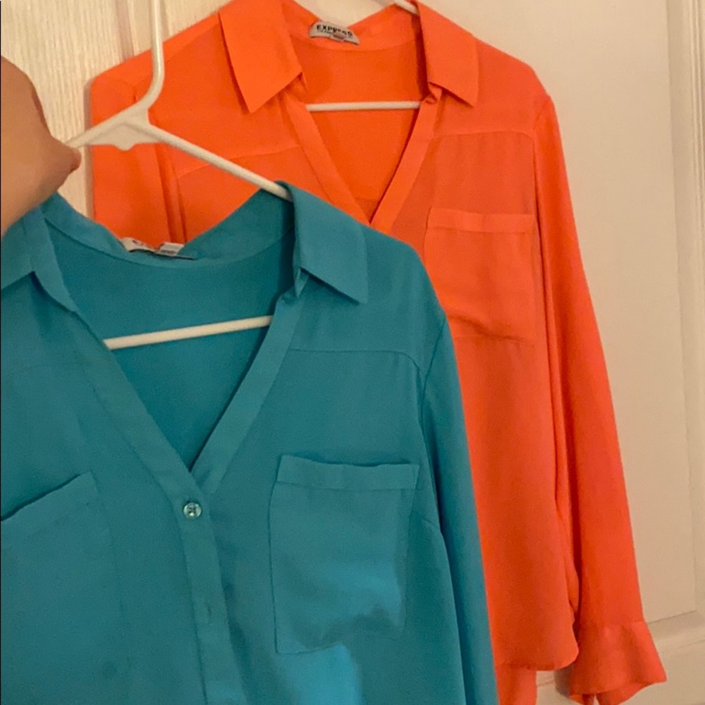 2 Express Portofino Button Down Shirts - Like New